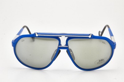Sunglasses KILLY 469 002 Blue Carbon Fiber Gold High End Eyewear Vintage 80s