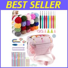 All-Inclusive Crochet Kit - 20 Yarns  23 Hooks