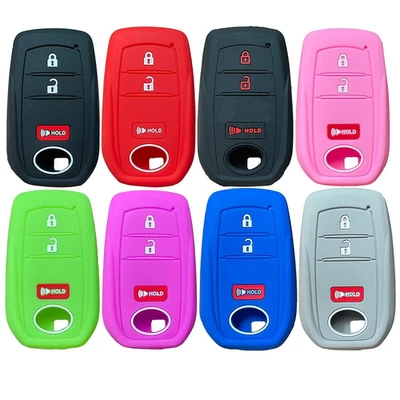 Fit TOYOTA Prius GR Corolla Cross 4Runner Tacoma 3 button Silicone Key Fob Cover - Image 1 of 4