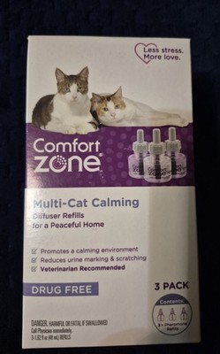 Comfort Zone Multi-Cat Diffuser Refills - Cats & Kittens 3 pk -1.62 Oz 