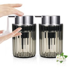 2 Pack Foaming Soap Dispenser- Clear Acrylic Foam Hand Soap Dispenser with Si...