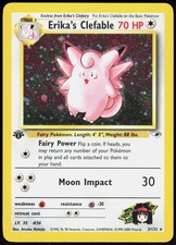 Erika's Clefable - 3/132 - Pokemon Gym Heroes 1st Edition Holo Rare Card WOTC NM on eBay