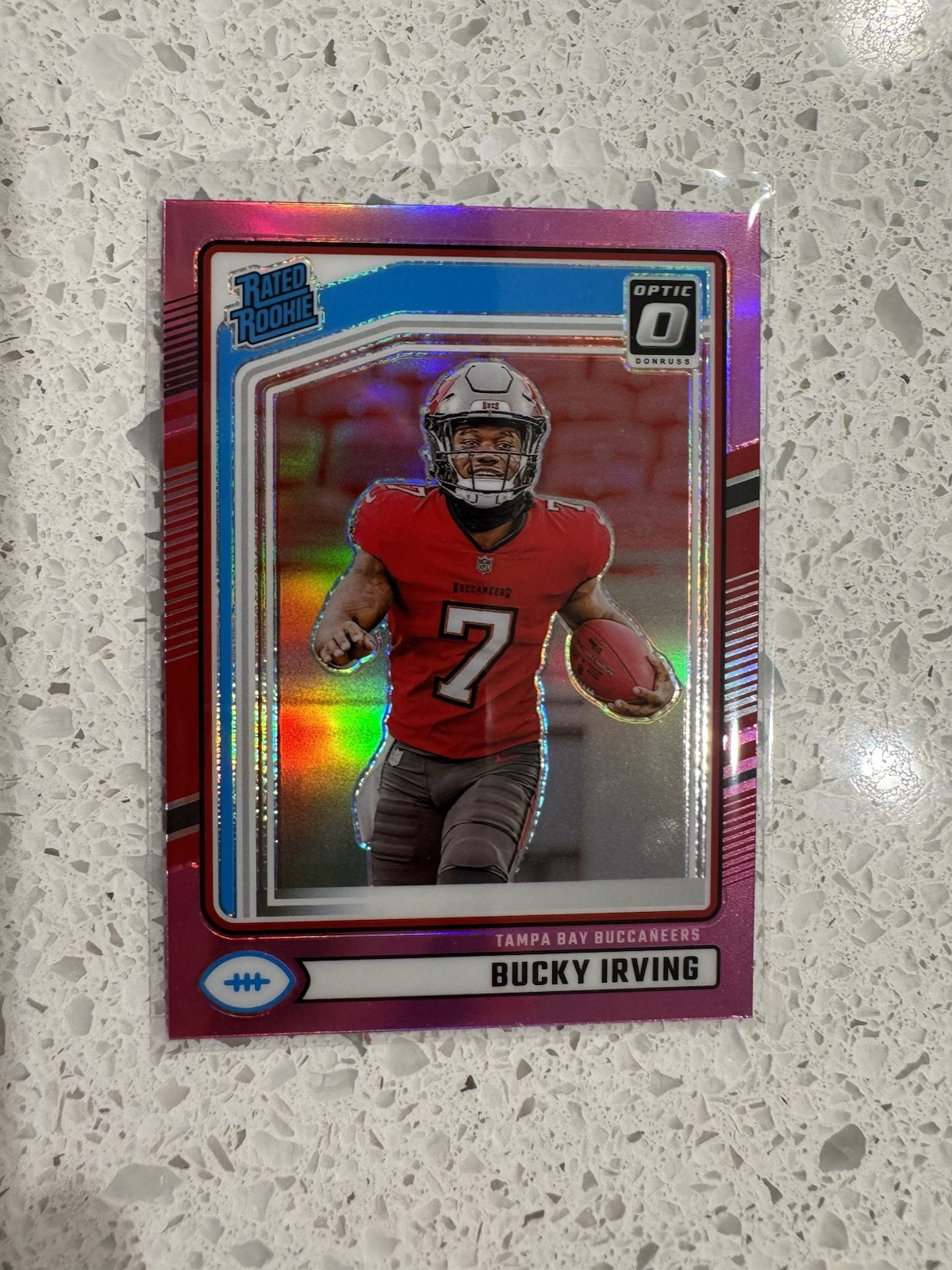 2024 Panini Donruss - Rated Rookie Optic Preview Pink Prizm #301 Bucky Irving