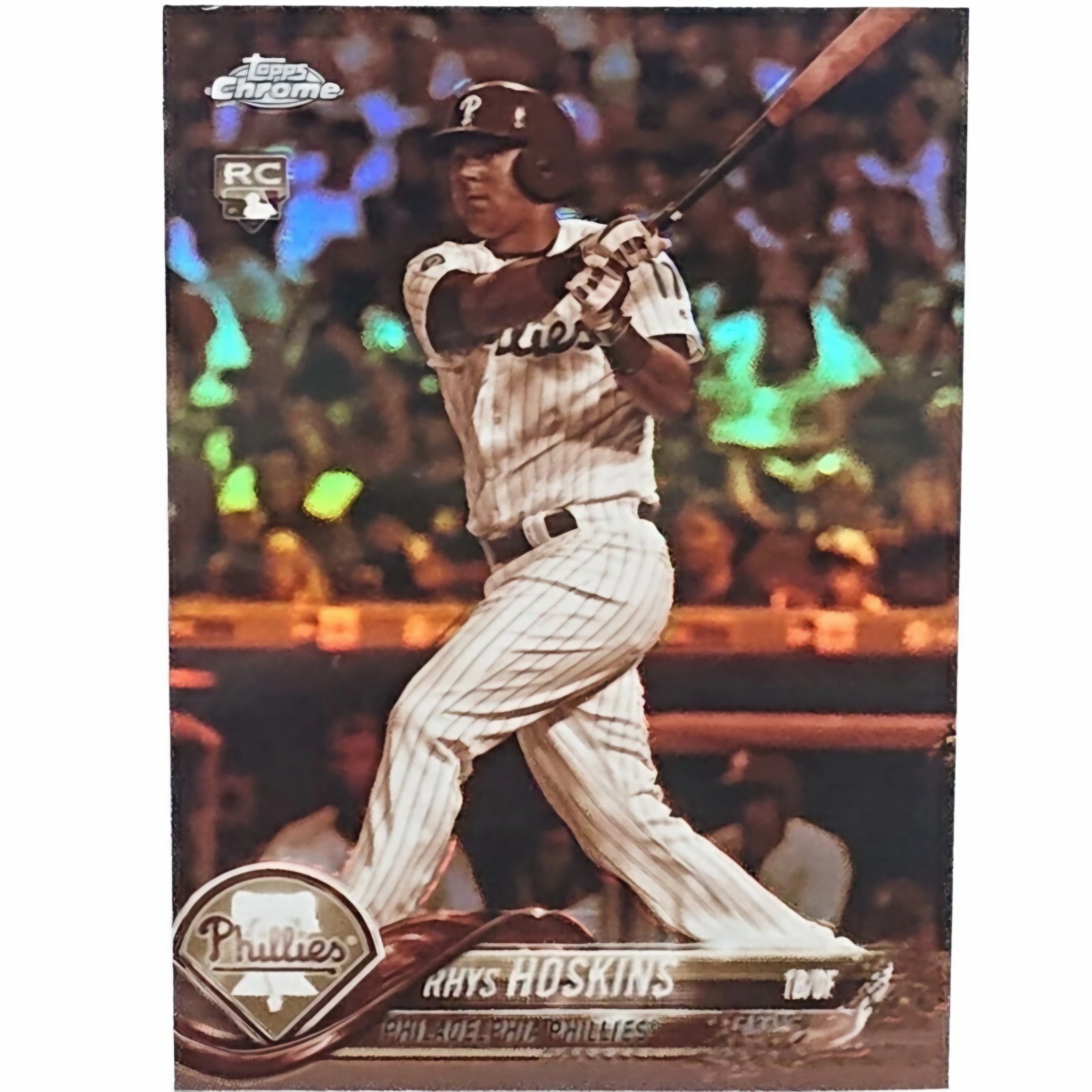 2018 Rhys Hoskins RC Sepia Refractor Topps Chrome 70