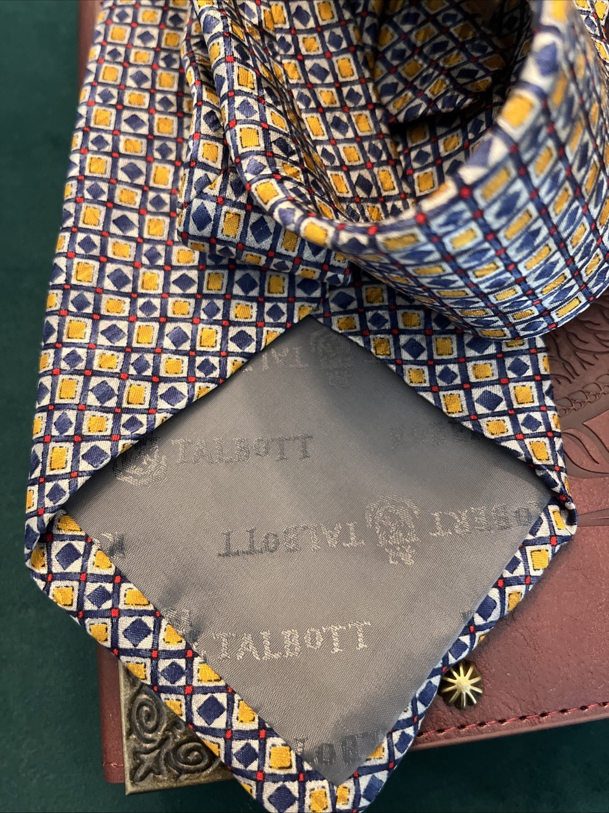 Robert Talbott Vintage Geometric Multicolored Sil… - image 5