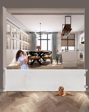 118 Inch Extra Wide Retractable Baby Gate,Mesh Large Baby Gate or Mesh Pet Dog G