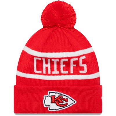 New Era Herren Knits Kansas City Chiefs NFL Strickmütze Beanie Bommelmütze - Rot