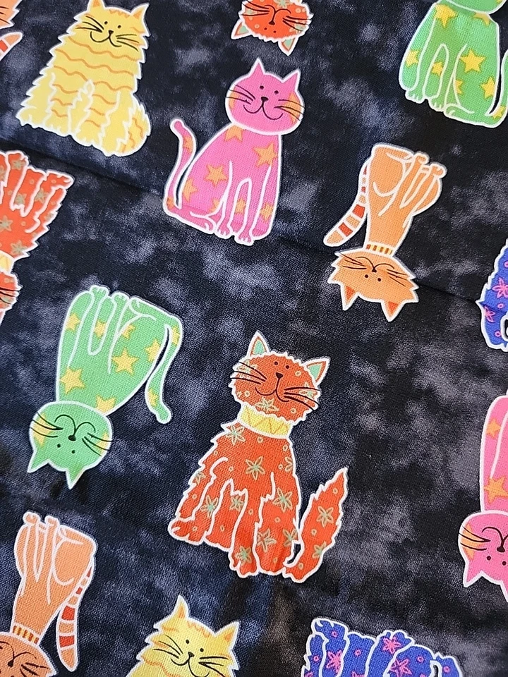 猫小猫猫奇缘 #6373 棉织物 1/2 Y BLANKQUILTING 复古 — 第 2/4 张图片