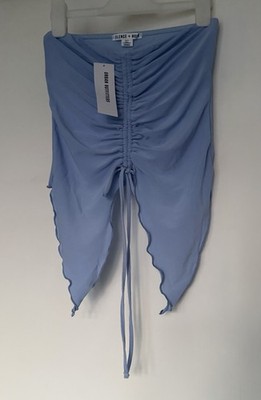 Urban Outfitters Rüschen Tunnelzug Crop Top Festival Fairy Core XS hellblau