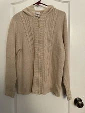 Just My Size 2X Cream Colored Zip Up Hoodie