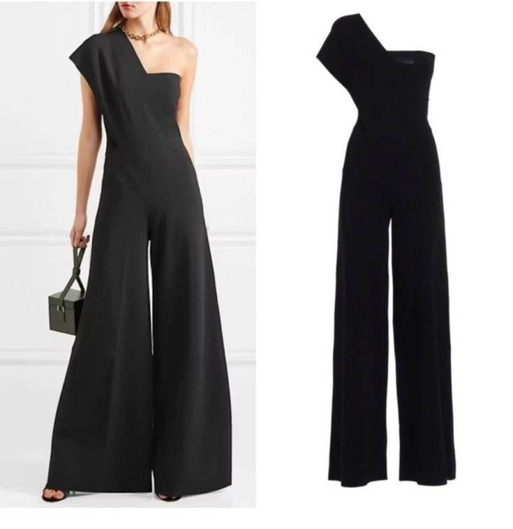 Stella McCartney — Stella McCartney wide leg knit black jumpsuit 38. Orig $1,750