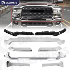 For 2019-24 Ram 2500 3500 Front Upper&Lower Grille Trim Molding OE Style Chrome