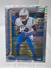 2025 Topps Chrome Omarion Hampton RC Pulsar Refractor Chargers Rookie #324