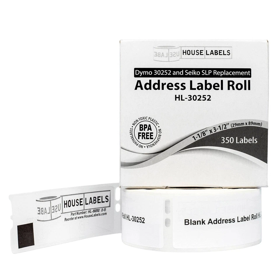 DYMO LW 30252 Direct Thermal Address Labels 1-1/8" x 3-1/2" Roll of 350 - Image 2 of 4