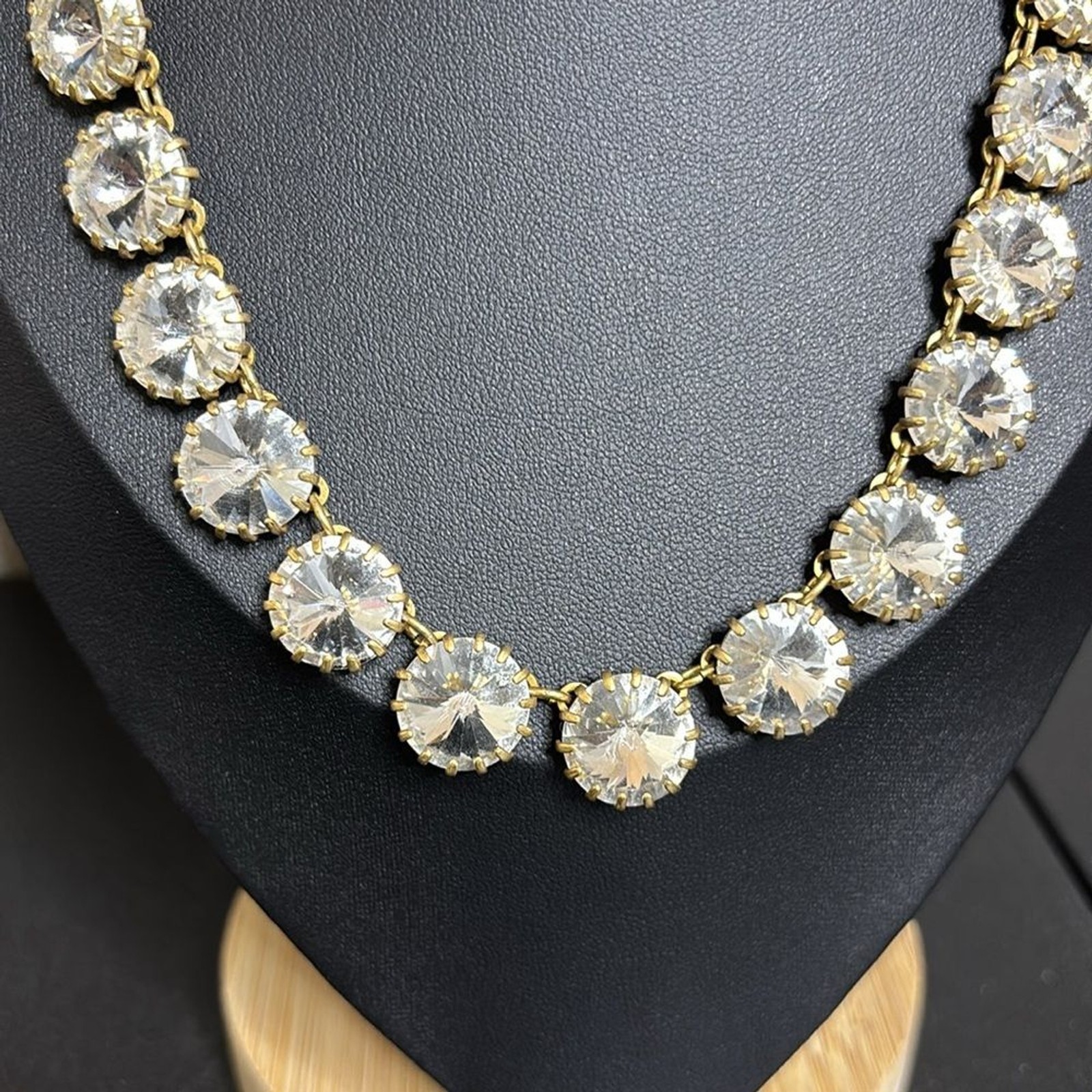 J. Crew Clear Rhinestone Boho Statement Jewelry N… - image 2