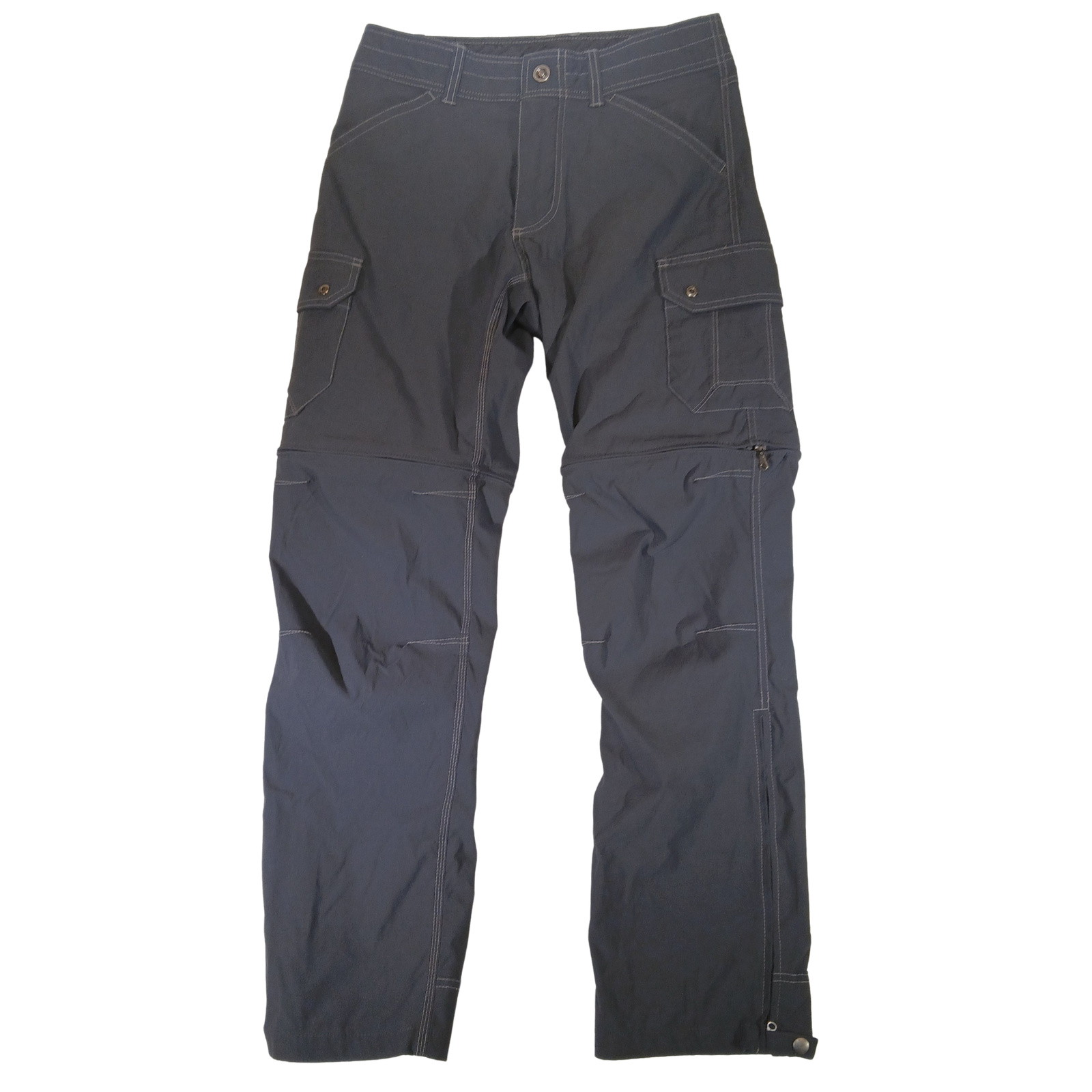 KUHL Renegade Convertible Hiking Pants Mens 30x32 Gray Stealth Cargo Zip Off