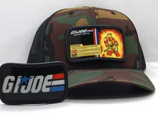 GI Joe Blow Torch Hat, 2 Removable Metal Patches, Decky, Flat Bill, Snapback 
