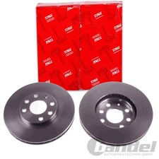 2X TRW BREMSSCHEIBEN 256mm BELÜFTET VORNE PASSEND FÜR CHEVROLET CORSA OPEL