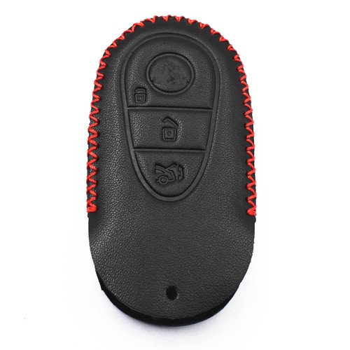 2Pcs Black Leather For Benz C E S W206 C260 S450 S500 3 Buttons Key Case Fob - Picture 3 of 4