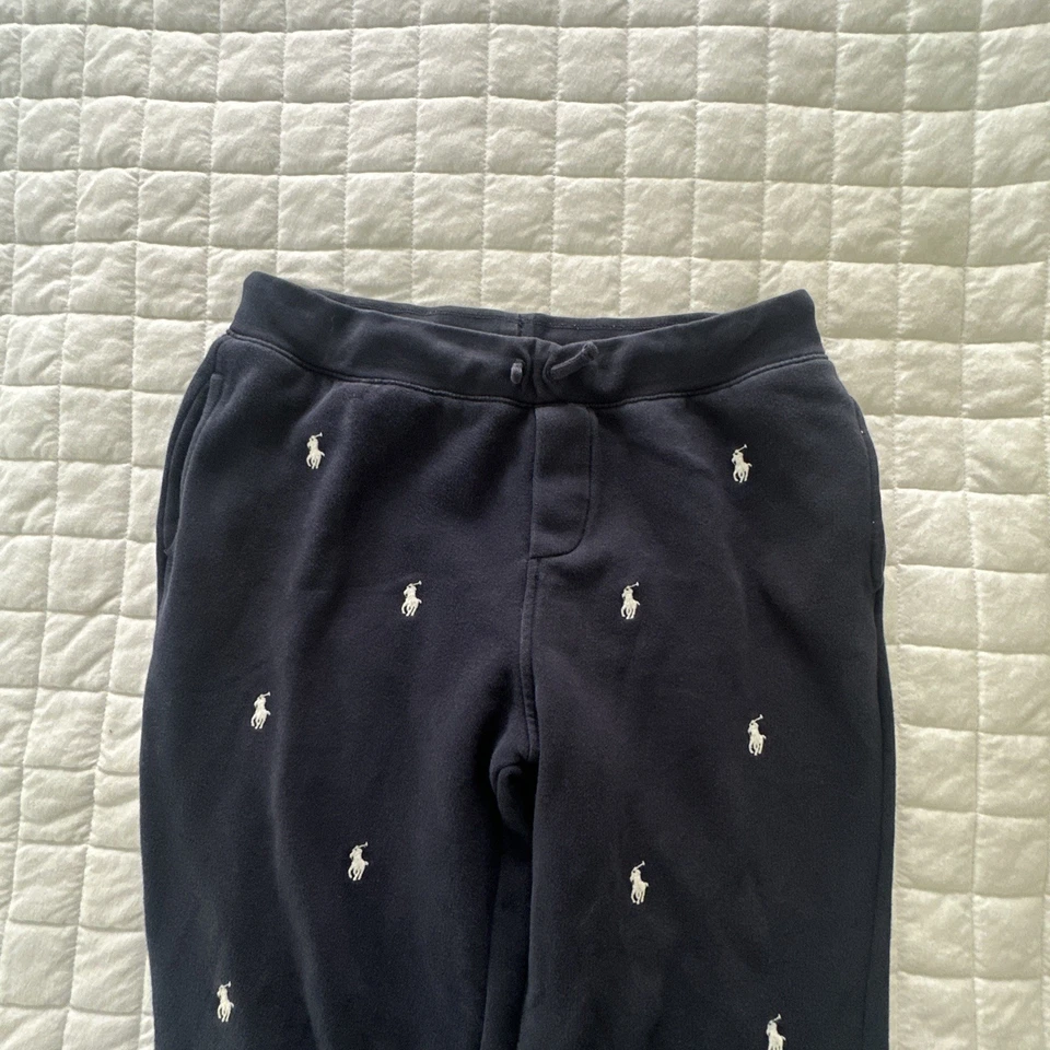 Pantalones deportivos POLO RALPH LAUREN niñas XL 18-20 azul marino jogger todo pequeño pony Foto 2 de 4