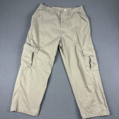 Vintage Levi's SilverTab Cargo Pants Mens 36x30 Khaki 100% Cotton Y2K Utility