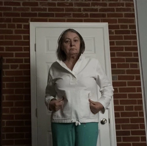 Merona Sudadera con Capucha Top Camisa Talla M Informal Con Capucha Blanco Foto 2 de 4