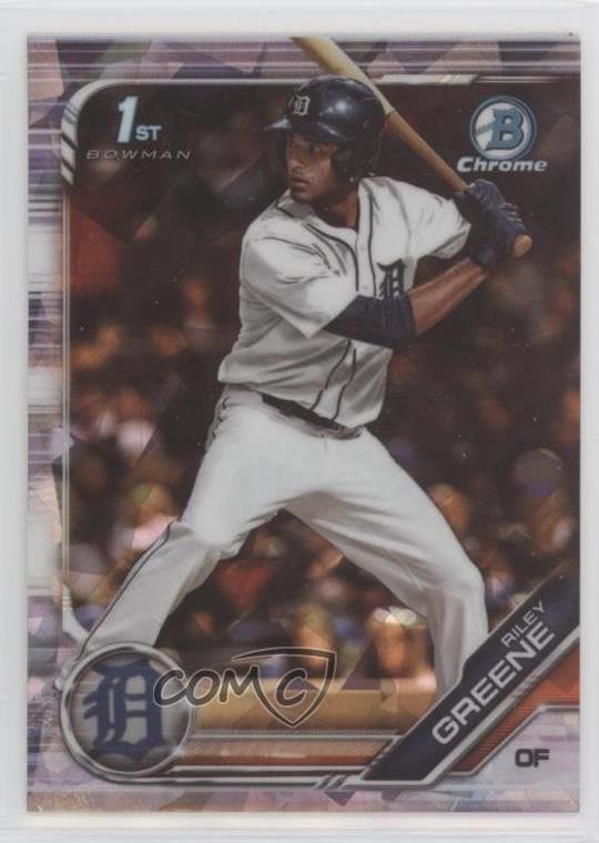 2019 Bowman Chrome Draft Sapphire Riley Greene #BDC-50 9h3