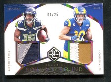 2020 Limited Bound by Round Jersey Gold Spotlight Cooper Kupp Tyler Lockett /25