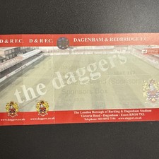 Dagenham v Port Vale(Coca Cola League 2 2008/09) 23/8/2008 Match Ticket Faded
