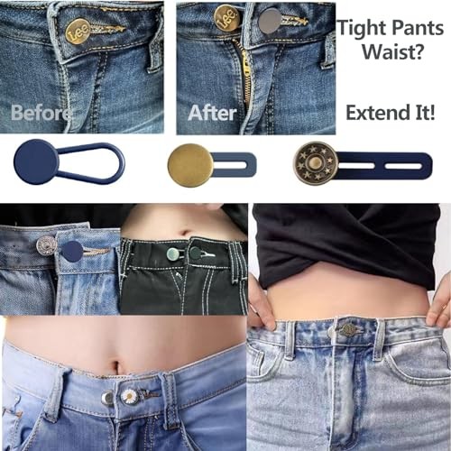 12PCS Button Extenders for Jeans, KAJUDA Pants Button Extender - Instant - Afbeelding 5 van 8