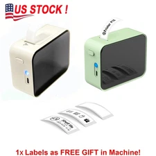Label Maker Machine with Tape Bluetooth Label Printer Wireless Mini Label Makers