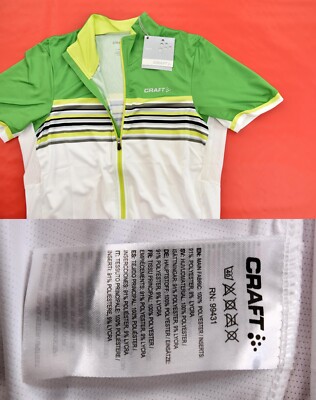 Craft performance stripe ジャージ size:M 緑/白 Craft performance stripe ジャージ size:M 緑/白