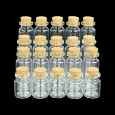 5pcs 5/10/15/20ml Small Empty Clear Glass Bottles For Gift And DIY Art Decor NEW