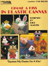 GIMME A KISS Plastic Canvas Kissies Pattern Leaflet Leisure Arts Dick Martin