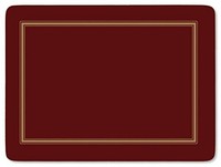 Pimpernel Classic Placemats, Set Of 6, Burgundy/gold Pimpernel Classic Placemats, Set Of 6, Burgundy/gold