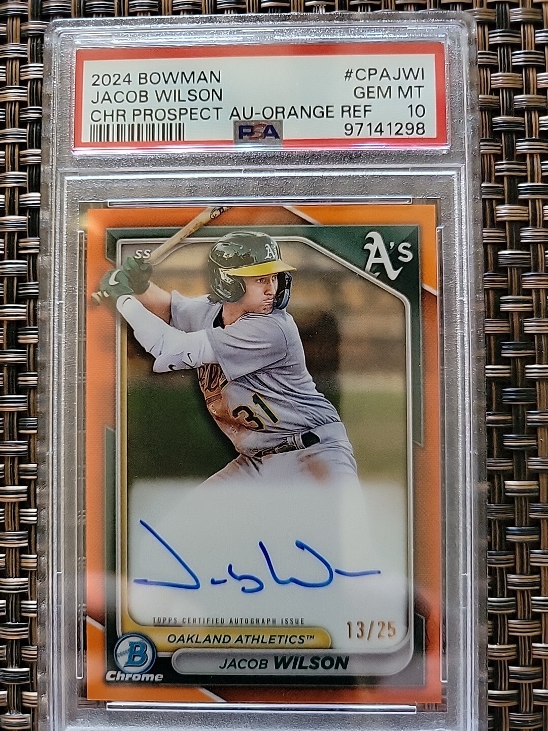 100 PSA10 おどっ De Los SANTOS TOPPS 1st auto