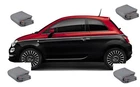 CAR COVER CANVAS FLEECE FIAT 500 YEAR 2011 WATERPROOF ZIP DRIVING SIDE