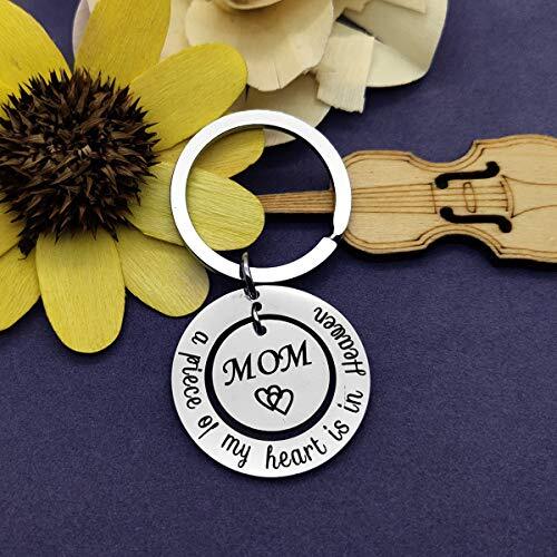 Loss of Mother Jewelry Mom Memorial Keychain A Piece of My Heart is in Heaven - Afbeelding 2 van 7