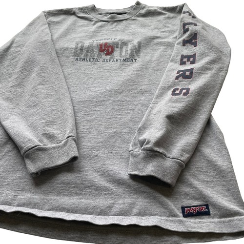 Jansport Vintage UD University of Dayton College T-Shirt Grigio Taglia Small FLYERS - Foto 6 di 7