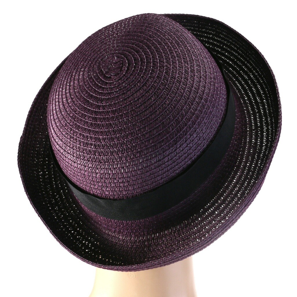 Women Bowknot Roll-up Hat Wide Brim Dome Straw Summer Sun  display picture 3