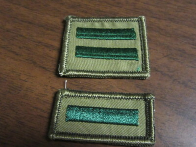 Patrol Leader & Assistant Patrol Leader Rolled Edge 1970 Revision Patch Rare c56