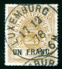 LUXEMBOURG Nr. 25 farbfrisch o LUXEMBURG 17 12 78 (LIEBHABERSTÜCK), gepr. DEMUTH