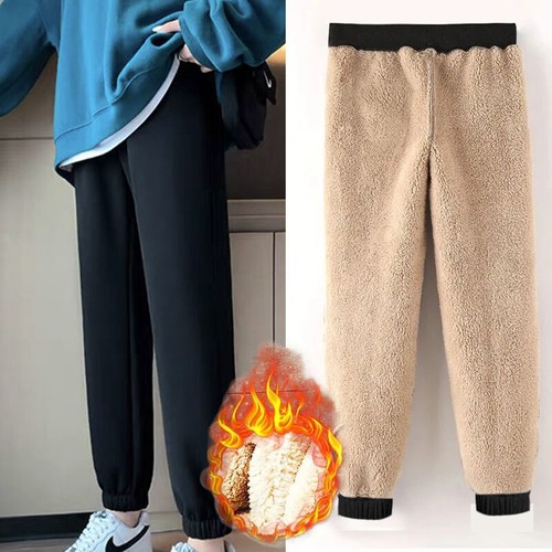 DLLDLGG Heren Winter Fleece Broek, Casual Fleece Jogger Sweatpants