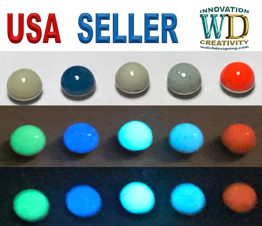 ONE Watch Hour Bezel PIP Green ULTRA LUME 3mm Dot Parts Dial Replacement NEW