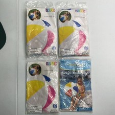 Intex Glossy Panel 24in Multi Color Beach Ball Lot Of 4 Brand New