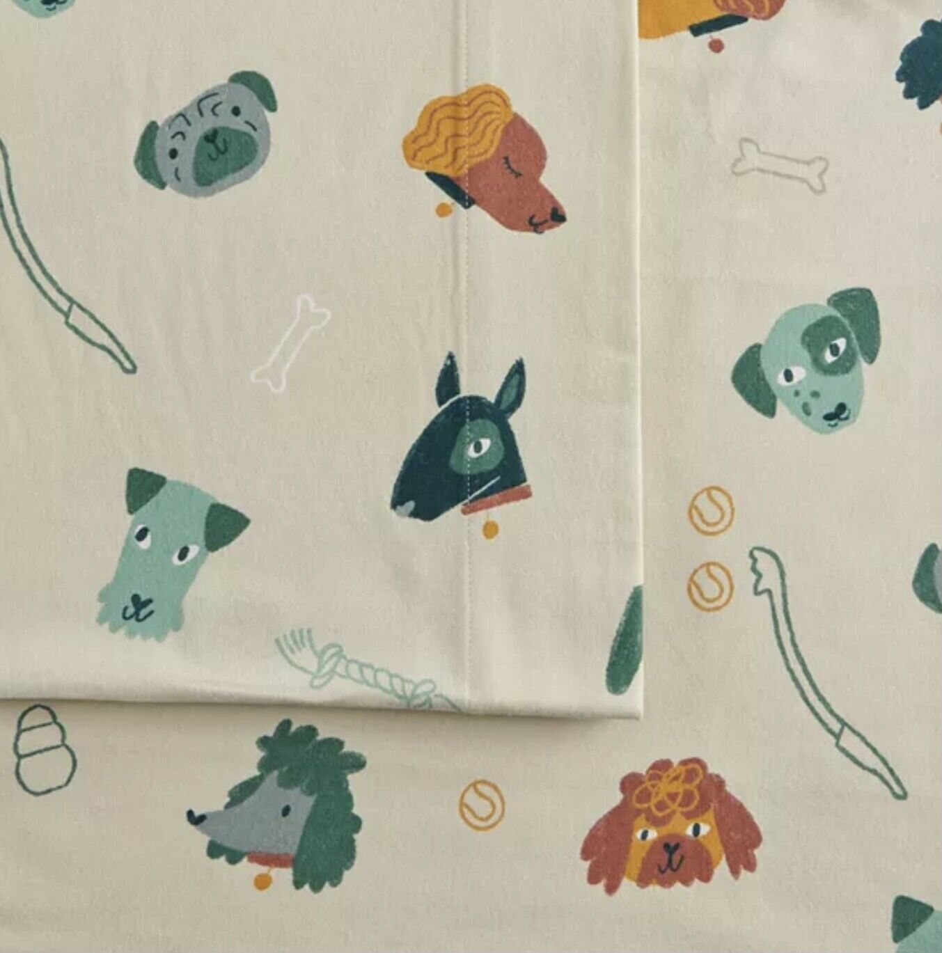 Cuddl Duds Cuddle Heavyweight Flannel Sheet Set Winter Dogs Puppy Faces