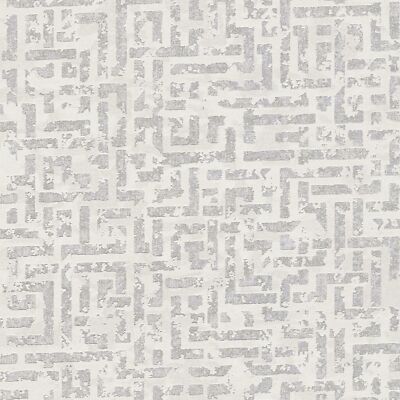 Profhome 386951-GU Grafik Tapete Metallische Akzente weiß silber creme 5,33 m²
