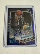 2023-24 Dariq Whitehead Purple Optic Rated Rookie Autograph 