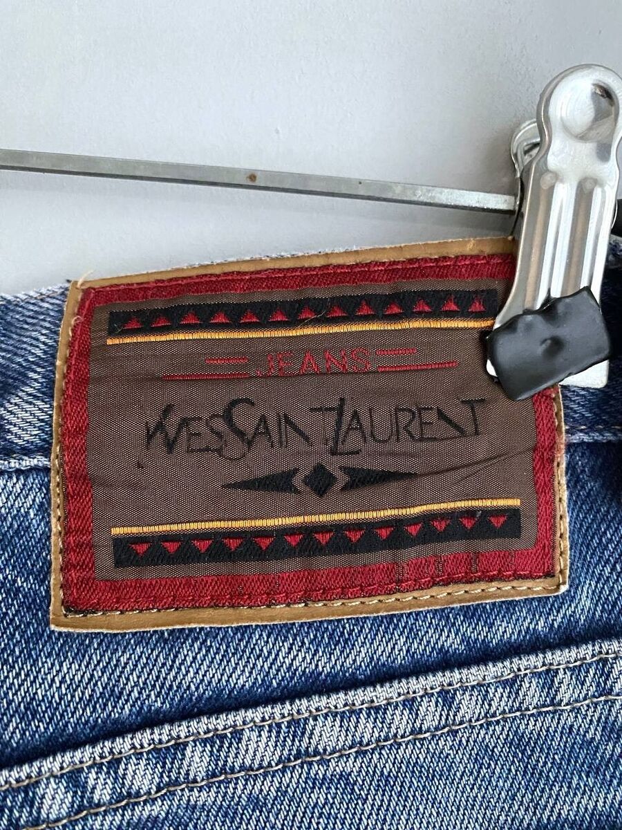 Yves Saint Laurent Vintage Men's Blue Jeans, Made in Hong Yves Saint Laurent Vintage Men's Blue Jeans, Made in Hong