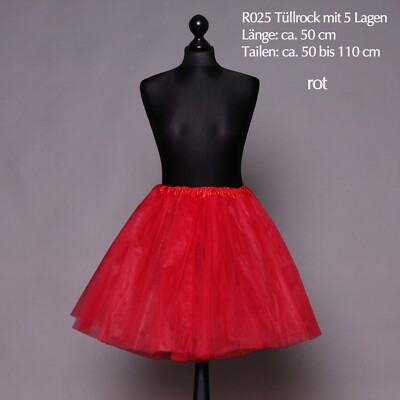 Produktbild von Tüllrock Damen Karneval Tütü Rock 50Er Tutu Tanzrock Elastische Hohe